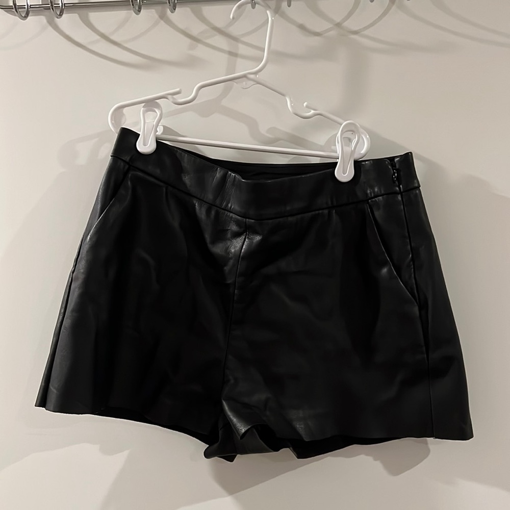 Express leather shorts